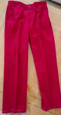 Polo byラルフローレン赤コーデュロイ・スラックス 製造イタリア