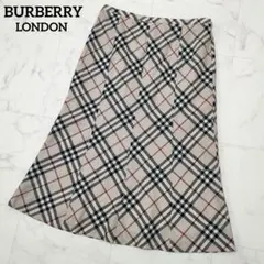 美品】BURBERRY LONDON ノバチェックロングスカート L ウール - メルカリ