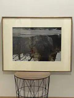 岡本太郎、【青空】、希少な大判額装用画集より、新品高級額装付、巨匠