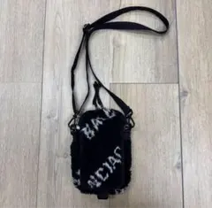 RAF SIMONS ラフシモンズ ファー付き ショルダー ハンドウォーマー 黒 