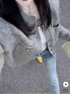 SHEIN ニットカーディガン