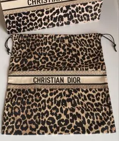 【新品未使用】Christian Dior レオパード巾着 ノベルティのサムネイル