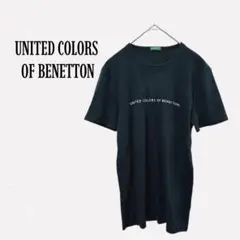 ユナイテッドカラーズオブベネトン 半袖 プリントTシャツ ブラック シンプル