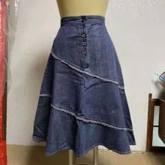 ヴィンテージミディ丈デニムスカート
