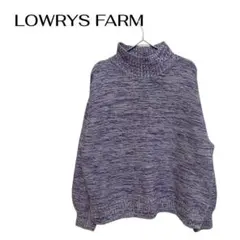 B0236LOWRYS FARM長袖ニットセーターハイネックビジネスシンプル