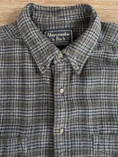 Abercrombie & Fitch フランネルチェックシャツ XL ブラウン
