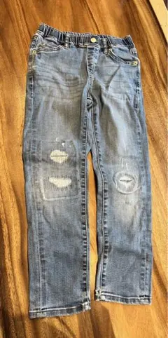 UNIQLO キッズ130cm ダメージ風ジーンズ