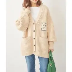 Spick & Spanレターマンビッグ カーディガン
