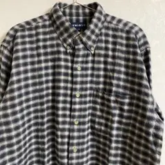 90s 紺タグ OLD UNIQLO ブラック 黒 チェック ネルシャツ 長袖