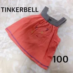 TinkerBellオレンジ ノースリーブ キャミワンピ 茶 タンクトップ
