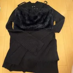 GU ニットワンピ+ビスチェ
