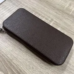 レザーラウンドジップペンケース エッセンシャル ADRIA ウイスキー