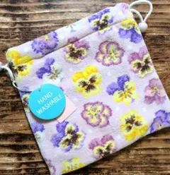 【廃盤品】ラブラリーバイフェイラー　巾着ポーチ　ラブラリーパンジー