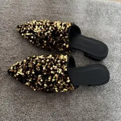 新品 ペリーコサニー ミュール パンプス スパンコール ゴールド 37 24cmのサムネイル
