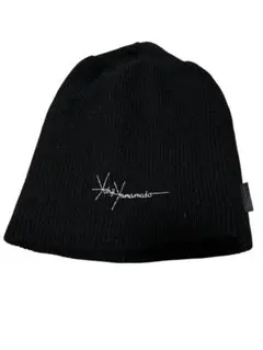 Yohji yamamoto New Era 黒 ニット帽 サイン刺繍 Yohji Yamamoto POUR HOMME - ヨウジヤマモト ニューエラ ニット