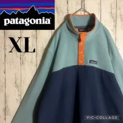 【希少カラー】Patagonia スナップT フリースXLライトブルー　ネイビー