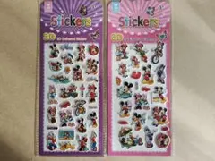 ミッキーファミリー　 3D立体ステッカー 2シートセット