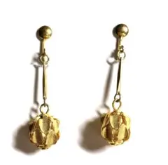 ヴィンテージ　イヤリング　ゴールド