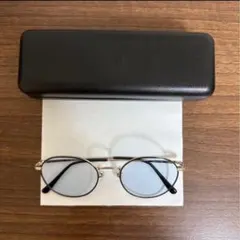 JINS Modern Rim Metal ブラックフレームカラーレンズ ブルー