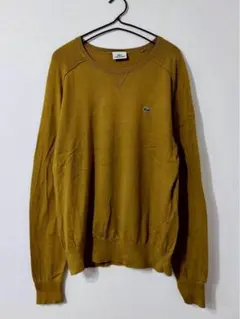 LACOSTE ラコステ エルボーパッチ Vガゼット 長袖 ニット セーター