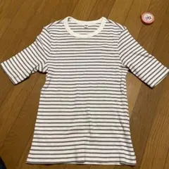 UNIQLO ボーダーリブT ２度着用