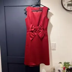 ストロベリーフィールズ　グレース　赤レッドワンピース 結婚式　パーティードレス