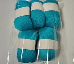 カシミヤ混シルクウール毛糸 ブルー　5個入り　カシミヤ毛糸