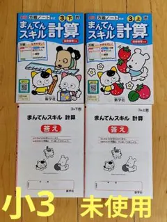 【小3未使用】新版 まんてんスキル計算 3年 上下セット 新学社のサムネイル