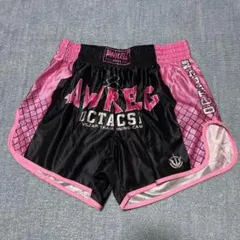 ムエタイパンツ ブラック×ピンク Mサイズ(日本サイズＬ