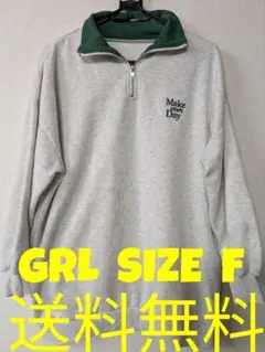 ☆*☆様 GRL グレイル ハーフジップ トレーナー スウェット SIZE F