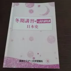冬期講習＋入試直前特訓 日本史 臨海セミナー