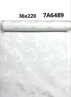 7A-6489着物　長襦袢生地　ポリエステル　　白　　36x220