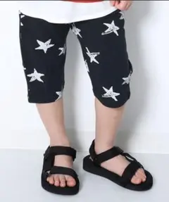 【新品】dev!rock 7分丈サルエルパンツ　☆柄ネイビー