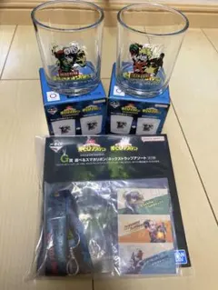 緑谷出久 爆豪勝己 グラス 、ネックストラップ 一番くじ