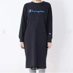 Champion カラーロゴコットンワンピース　M