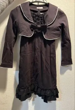 フォーマルワンピース ボレロセット 黒 130cm 卒園式 入学式