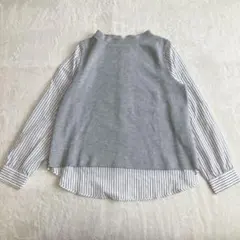 r.p.s バックジップ レイヤード風 グレー ストライプ チュニック 春のサムネイル