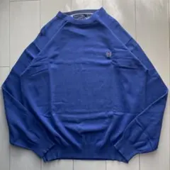 90s TOMMY HILFIGER コットンニット ブルー ランズエンド 古着