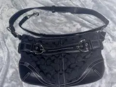 COACH シグネチャー ショルダーバッグ ブラック
