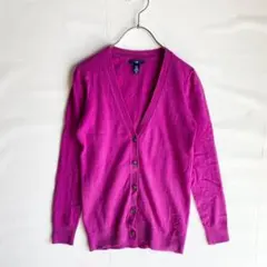美品　ギャップ　レディースニットカーディガン　ピンク　長袖　XXSサイズ