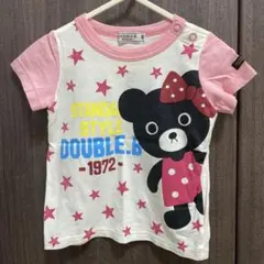 DOUBLE.B ミキハウス　クマプリント Tシャツ 80 cm