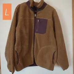 double focus ボアジャケット Lサイズ ブラウン・パープル