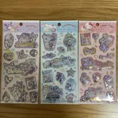 店舗購入　サンリオ　キラキラカプセルシール 3枚セット