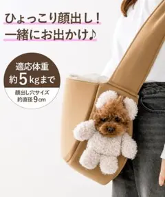 【タグ付き】スリコ 顔出しベアバッグ ペットバッグ 犬用のサムネイル