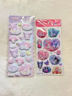 マシュマロシール　ポップデコパーティー　マイメロ　クロミ　ボンドロ　うるちゅる