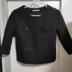 theory luxe ノーカラージャケット 38　ツイード