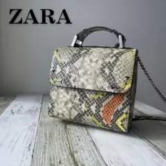 ZARA ヘビ柄 ショルダーバッグ パイソン柄