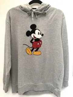 即購入⭕️即日発送 ミッキーマウス　刺繍グレーパーカー L 春