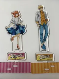 2個 銀魂 アクリルスタンド 沖田総悟 神楽 ダッシュストア 2019