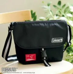 リンネル スヌーピー Coleman 大きなポケット付き！ メッセンジャーバッグ